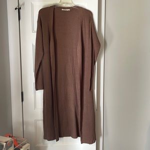 Long brown- mocha large cardigan